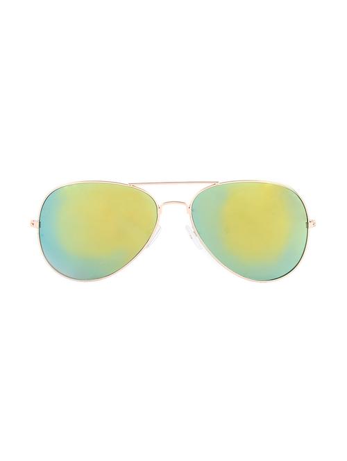 zyaden gold mirror aviator sunglasses - 14343625 - Standard Image - 1