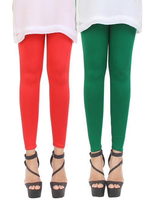 set of 2 multicolored viscose leggings - 14343649 - Standard Image - 1