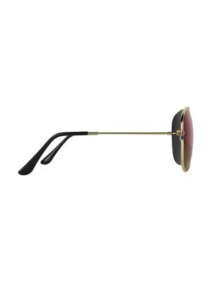 zyaden gold rim aviator sunglasses - 14343692 - Standard Image - 4