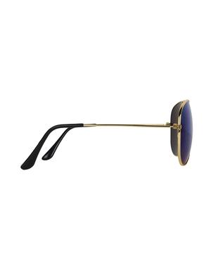 zyaden gold rim aviator sunglasses - 14343693 - Standard Image - 4