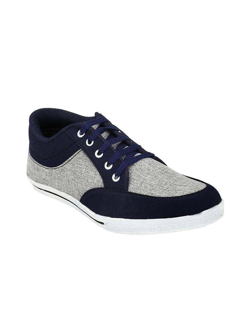 grey Canvas lace up sneaker - 14343758 - Zoom Image - 1