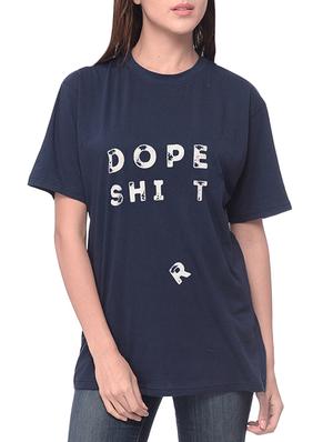 navy blue printed cotton regular tee - 14343889 - Standard Image - 2