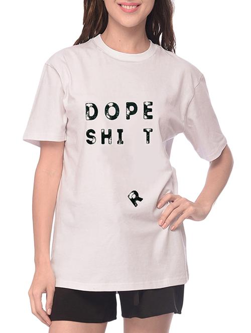 white printed cotton regular tee - 14343890 - Standard Image - 1