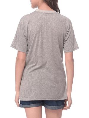 grey printed cotton regular tee - 14343893 - Standard Image - 3