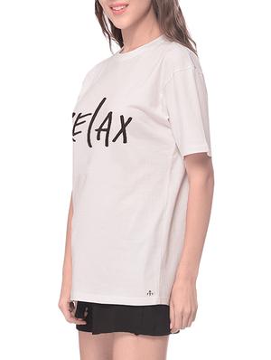 white printed cotton regular tee - 14343894 - Standard Image - 2