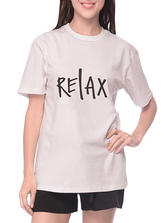 white printed cotton regular tee - 14343894 - Zoom Image - 1