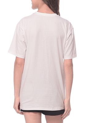 white printed cotton regular tee - 14343897 - Standard Image - 3