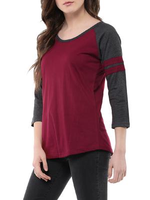 raglan sleeved color block tee - 14347240 - Standard Image - 2