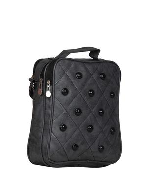 black leatherette regular sling bag - 14347491 - Standard Image - 4