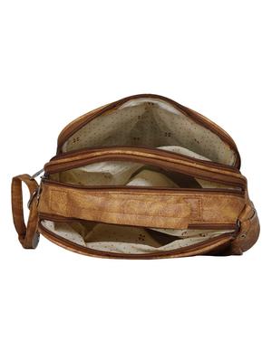 tan leatherette regular sling bag - 14347493 - Standard Image - 3