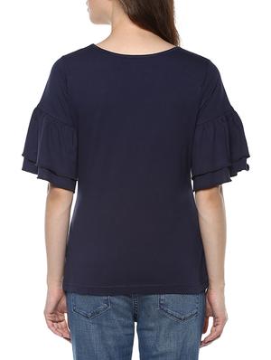 layered ruffle sleeved top - 14348394 - Standard Image - 3