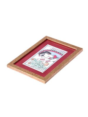 madhubani handmade painting wooden glass frame - 14348677 - Standard Image - 3