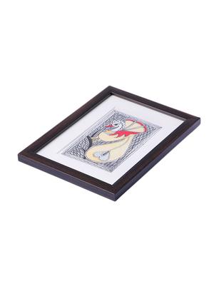 madhubani handmade painting wooden glass frame - 14348684 - Standard Image - 3