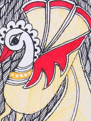 madhubani handmade painting wooden glass frame - 14348684 - Standard Image - 4