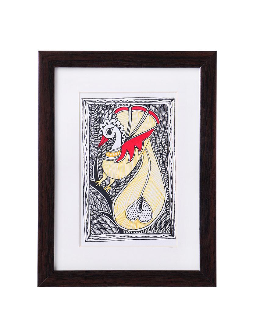 madhubani handmade painting wooden glass frame - 14348684 - Zoom Image - 1