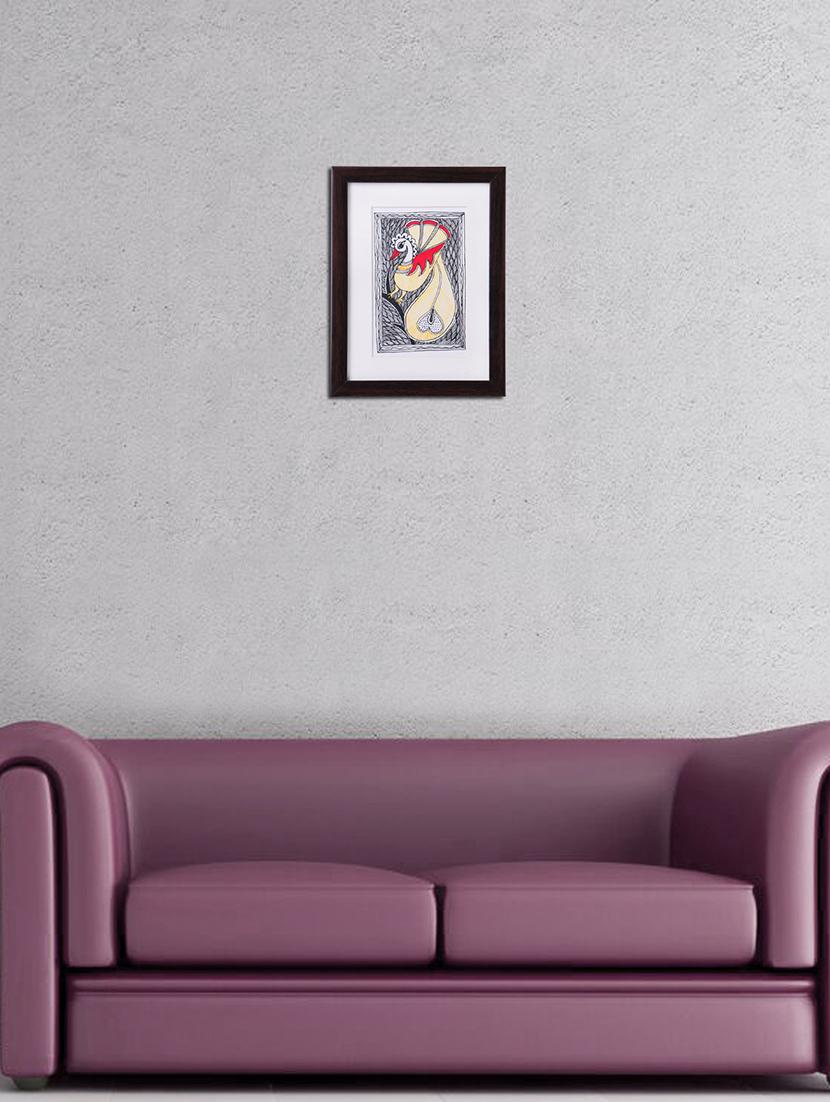 madhubani handmade painting wooden glass frame - 14348684 - Zoom Image - 2