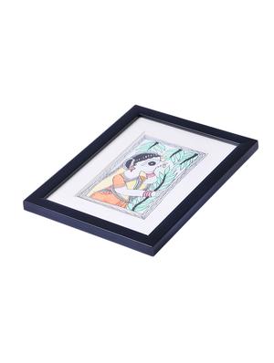 madhubani handmade painting wooden glass frame - 14348686 - Standard Image - 3