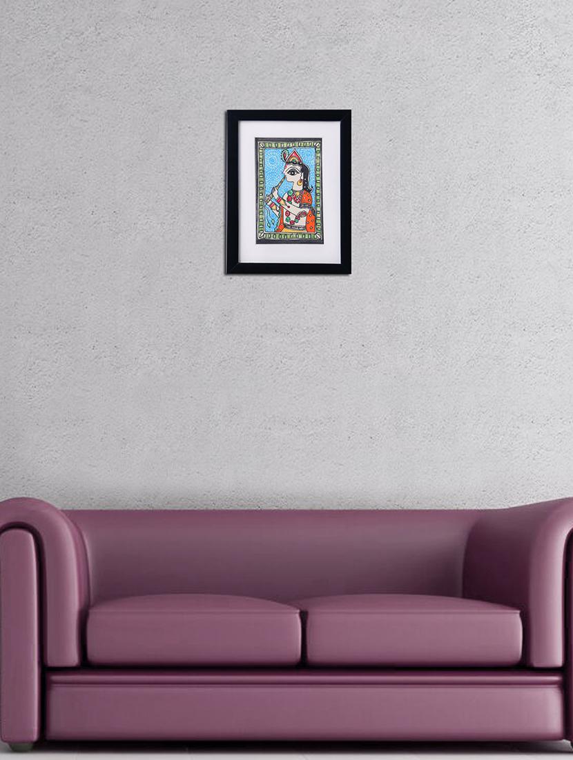 madhubani handmade painting wooden glass frame - 14348687 - Zoom Image - 2