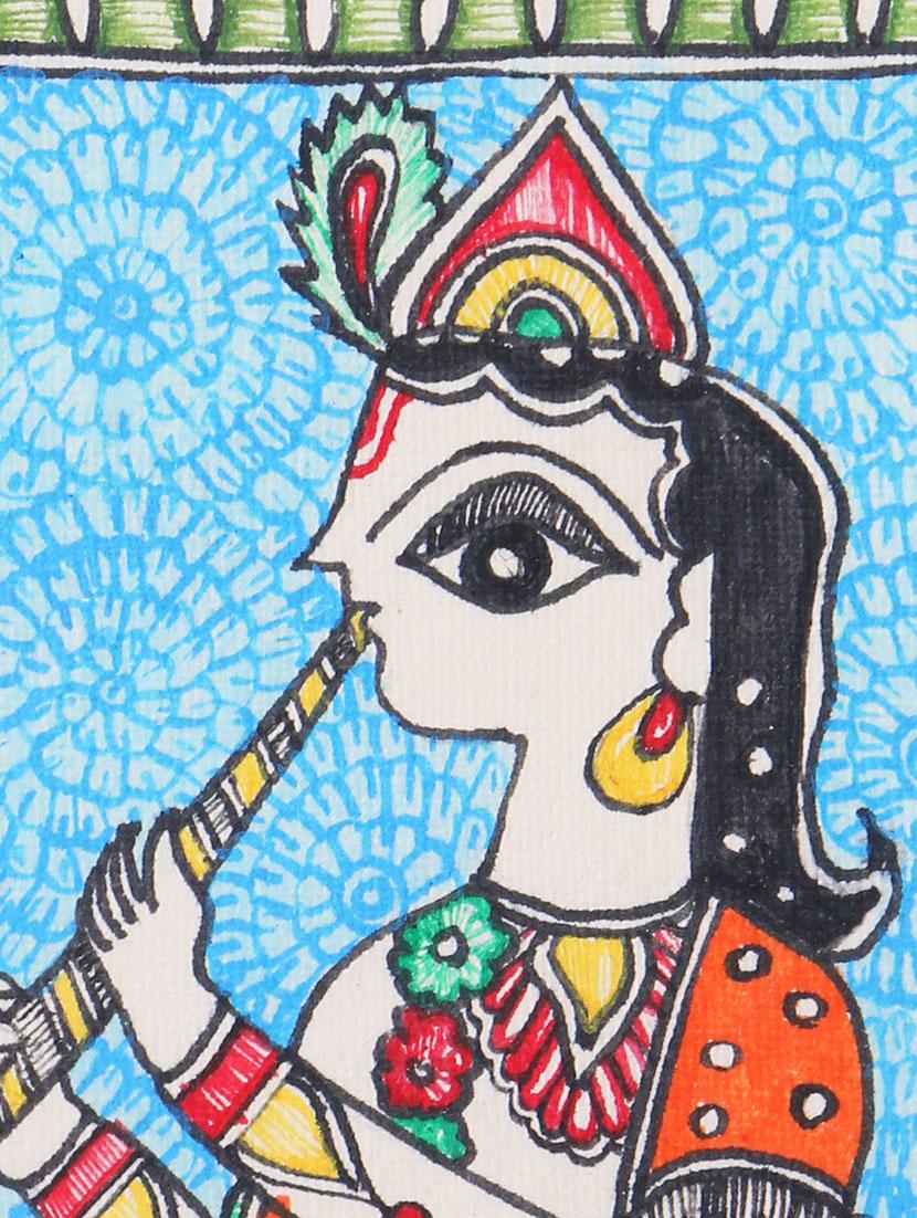 madhubani handmade painting wooden glass frame - 14348687 - Zoom Image - 4