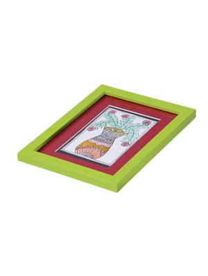 madhubani handmade painting wooden glass frame - 14348703 - Standard Image - 3