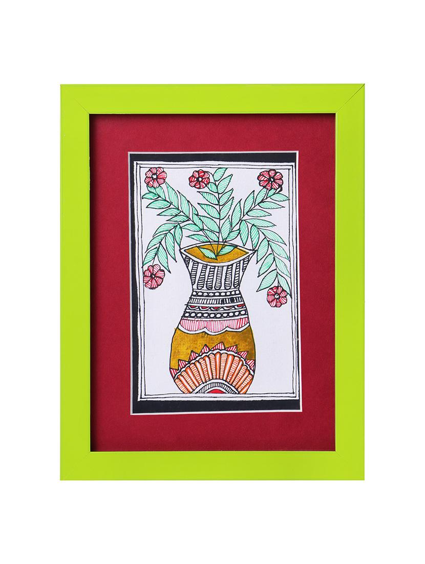madhubani handmade painting wooden glass frame - 14348703 - Zoom Image - 1
