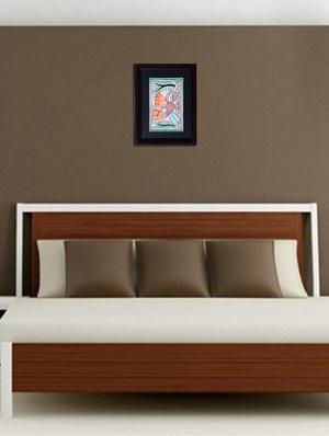 madhubani handmade painting wooden glass frame - 14348706 - Standard Image - 2