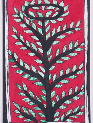 madhubani handmade painting wooden glass frame - 14348710 - Standard Image - 4