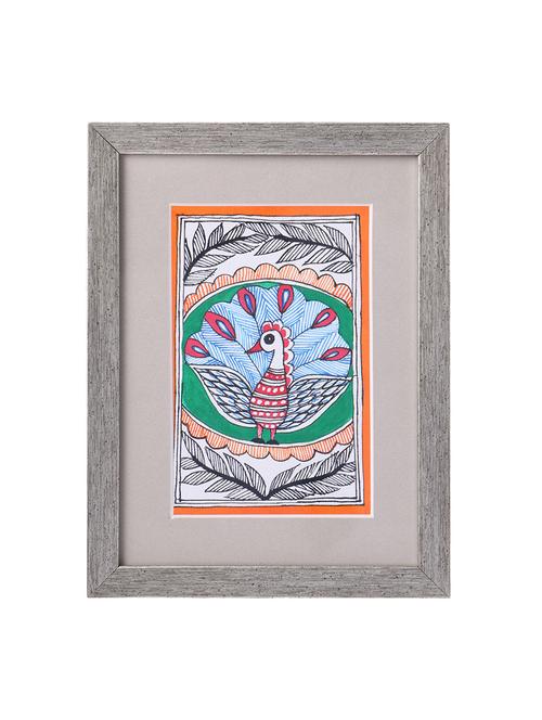 madhubani handmade painting wooden glass frame - 14348718 - Standard Image - 1
