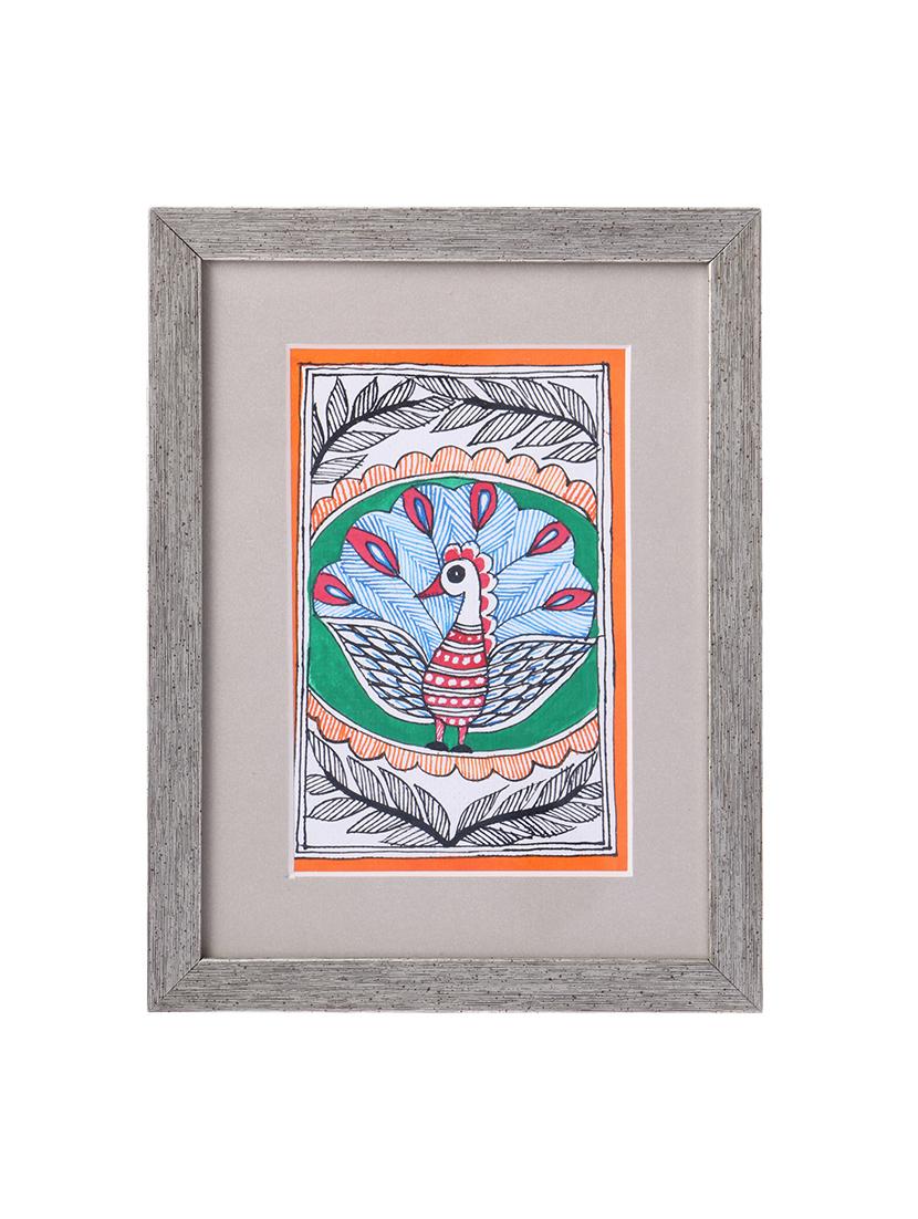 madhubani handmade painting wooden glass frame - 14348718 - Zoom Image - 1