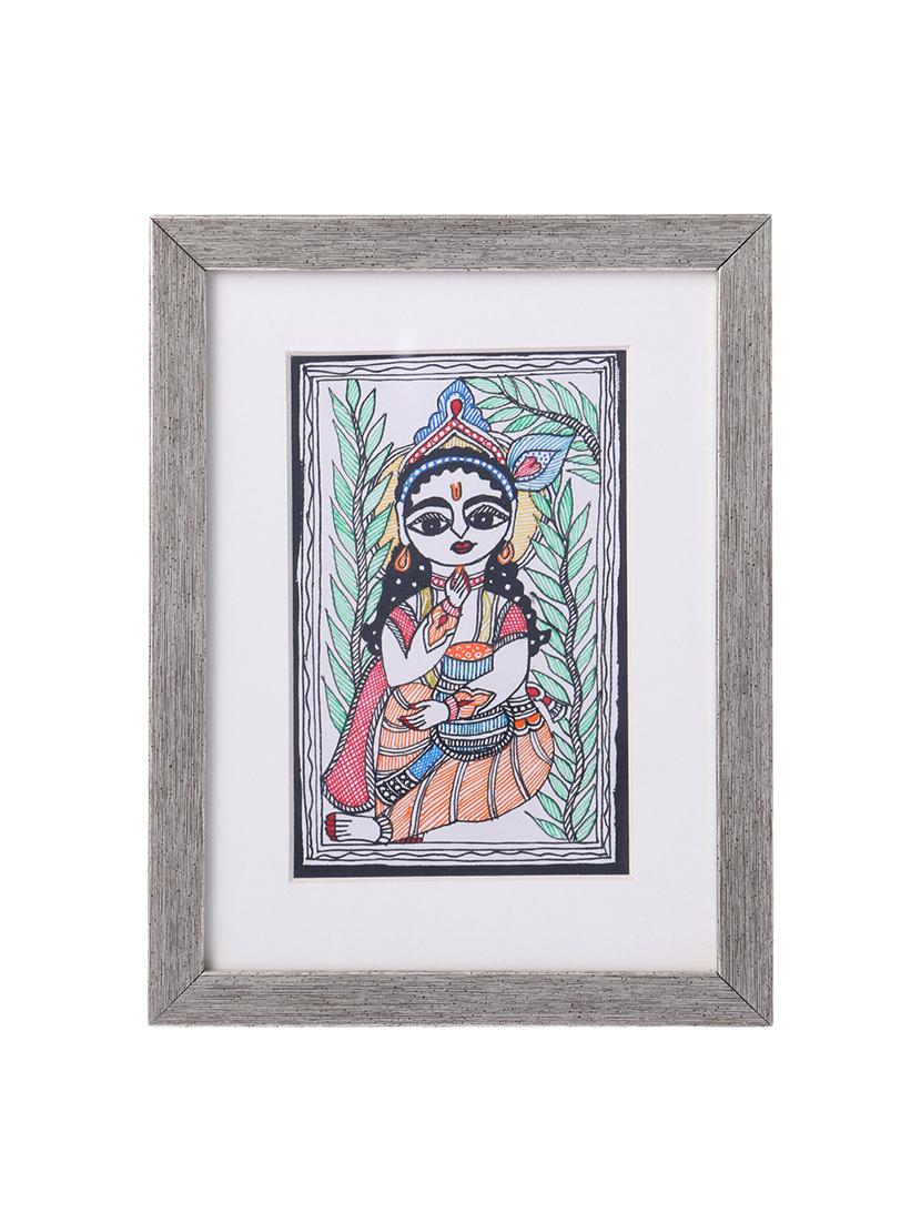 madhubani handmade painting wooden glass frame - 14348719 - Zoom Image - 1