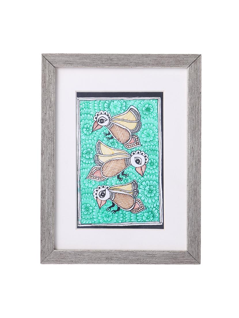 madhubani handmade painting wooden glass frame - 14348720 - Zoom Image - 1