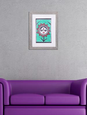 madhubani handmade painting wooden glass frame - 14348721 - Standard Image - 2