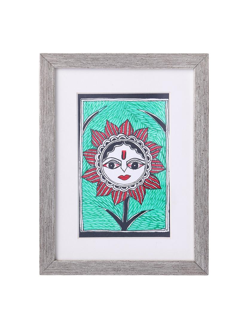 madhubani handmade painting wooden glass frame - 14348721 - Zoom Image - 1
