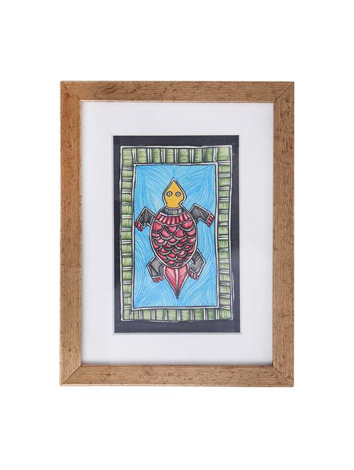 madhubani handmade painting wooden glass frame - 14348724 - Standard Image - 1