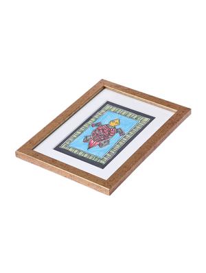 madhubani handmade painting wooden glass frame - 14348724 - Standard Image - 3