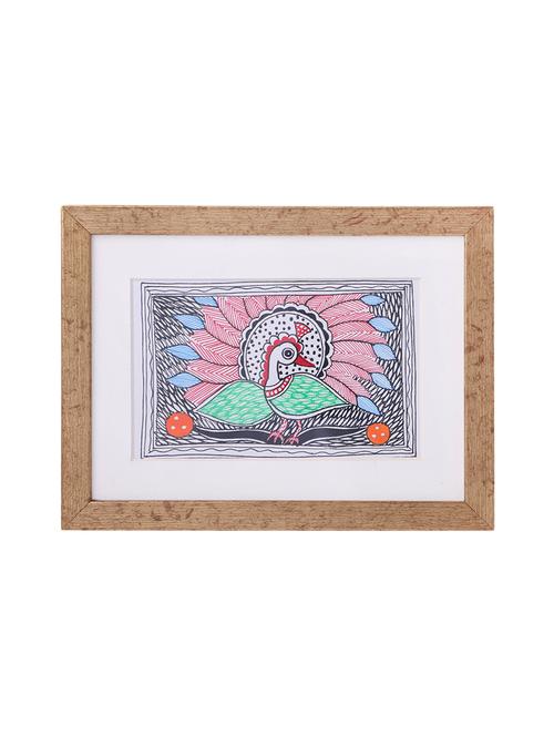 madhubani handmade painting wooden glass frame - 14348725 - Standard Image - 1