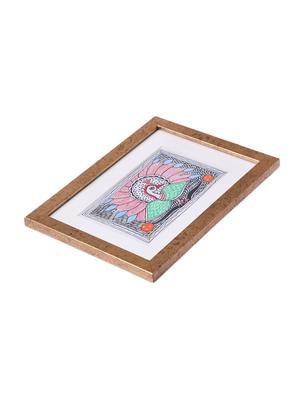 madhubani handmade painting wooden glass frame - 14348725 - Standard Image - 3