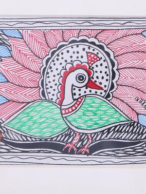 madhubani handmade painting wooden glass frame - 14348725 - Standard Image - 4