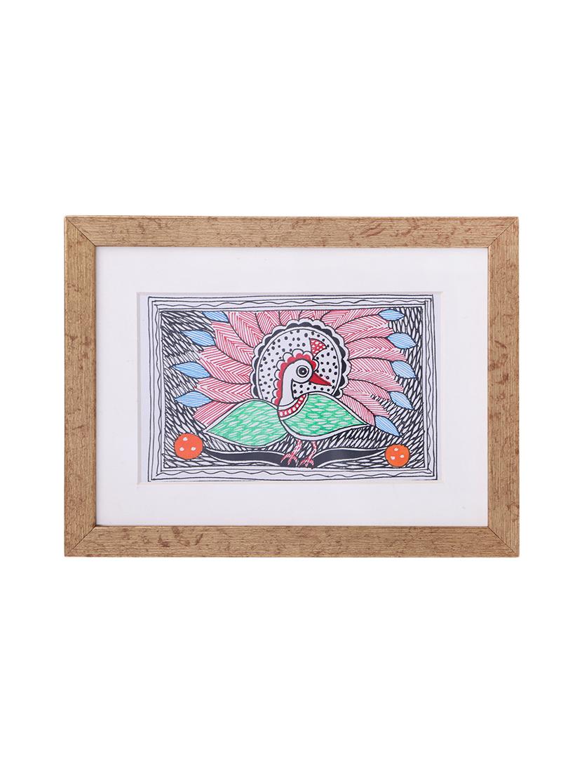 madhubani handmade painting wooden glass frame - 14348725 - Zoom Image - 1