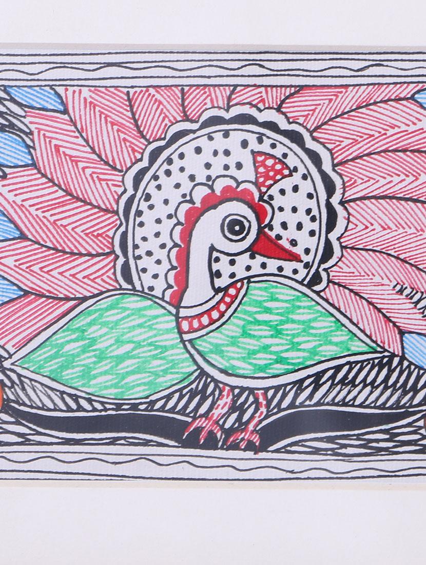 madhubani handmade painting wooden glass frame - 14348725 - Zoom Image - 4