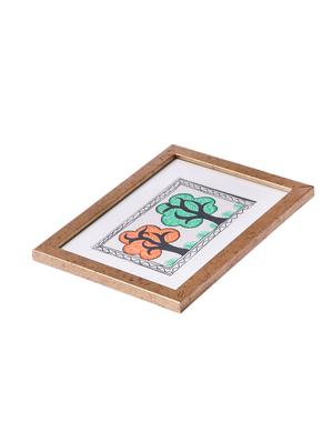 madhubani handmade painting wooden glass frame - 14348727 - Standard Image - 3