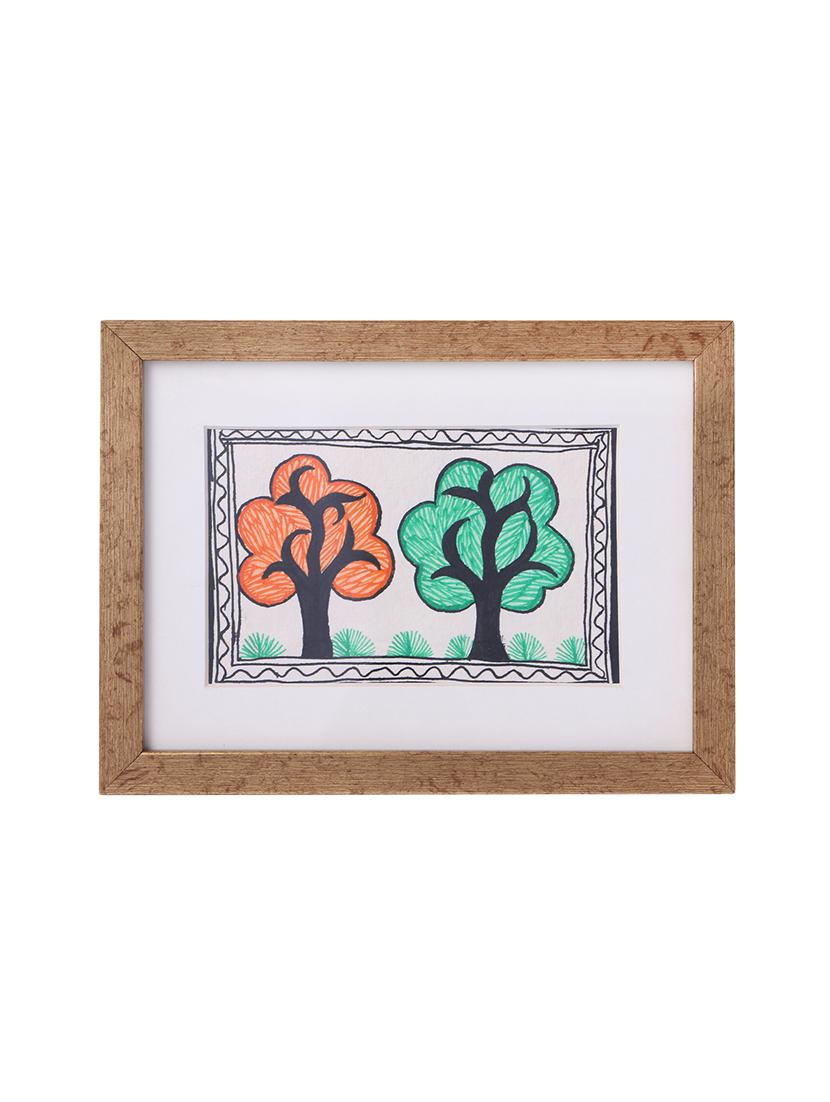 madhubani handmade painting wooden glass frame - 14348727 - Zoom Image - 1