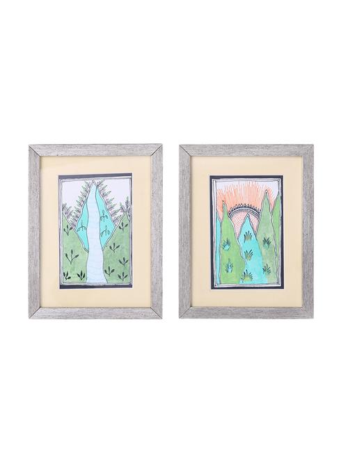 madhubani handmade painting wooden glass frame - 14348733 - Standard Image - 1