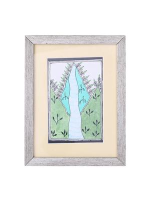 madhubani handmade painting wooden glass frame - 14348733 - Standard Image - 4