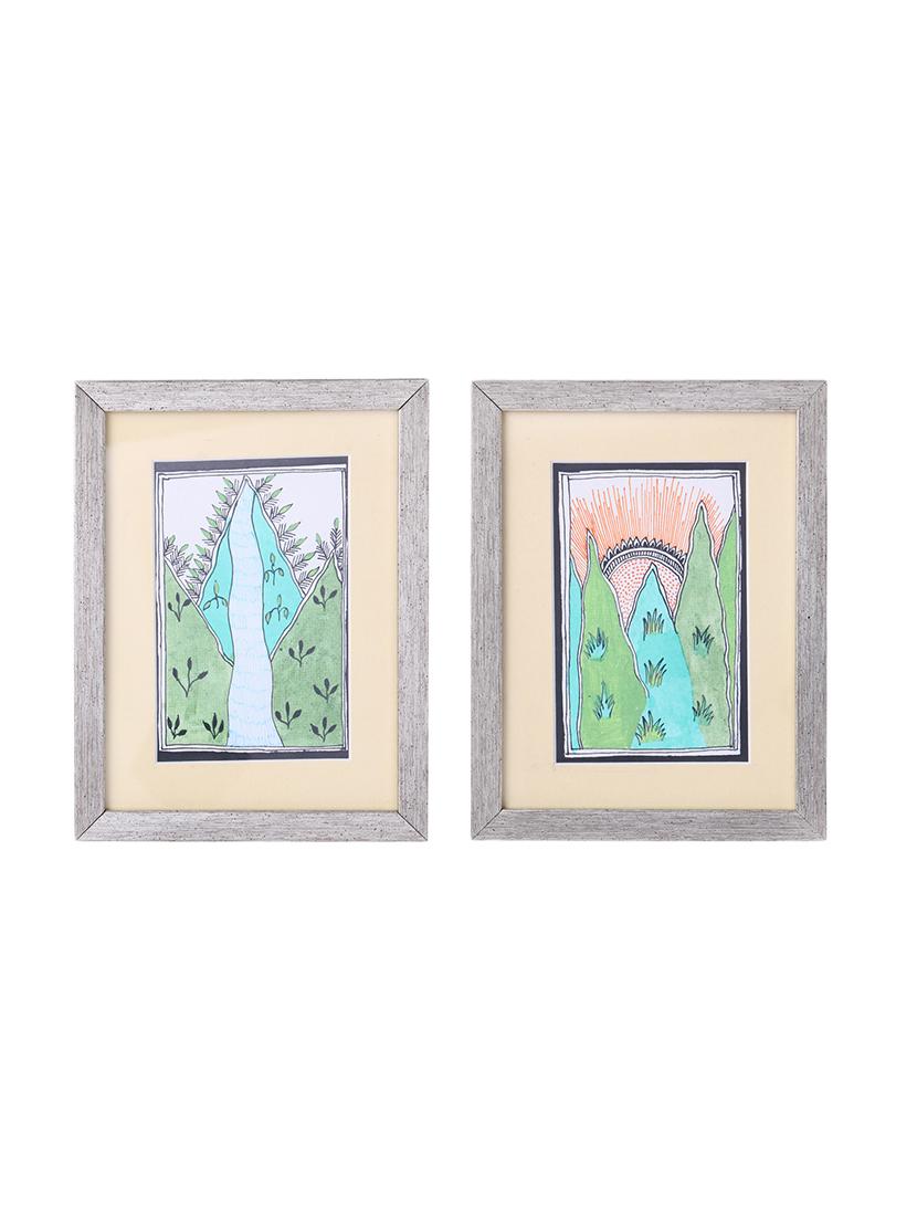 madhubani handmade painting wooden glass frame - 14348733 - Zoom Image - 1