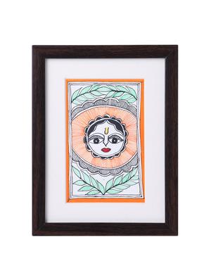 madhubani handmade painting wooden glass frame - 14348735 - Standard Image - 3