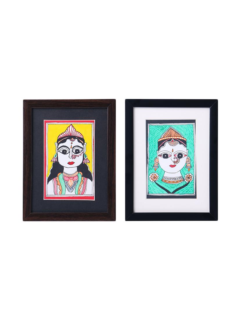 madhubani handmade painting wooden glass frame - 14348738 - Zoom Image - 1