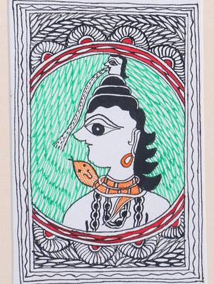 madhubani handmade painting wooden glass frame - 14348740 - Standard Image - 6