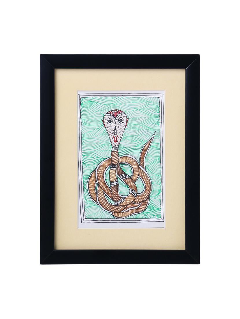 madhubani handmade painting wooden glass frame - 14348740 - Zoom Image - 2