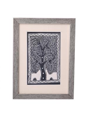 madhubani handmade painting wooden glass frame - 14348750 - Standard Image - 2
